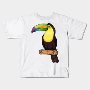 Keel-billed toucan bird cartoon illustration Kids T-Shirt